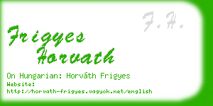 frigyes horvath business card