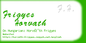 frigyes horvath business card